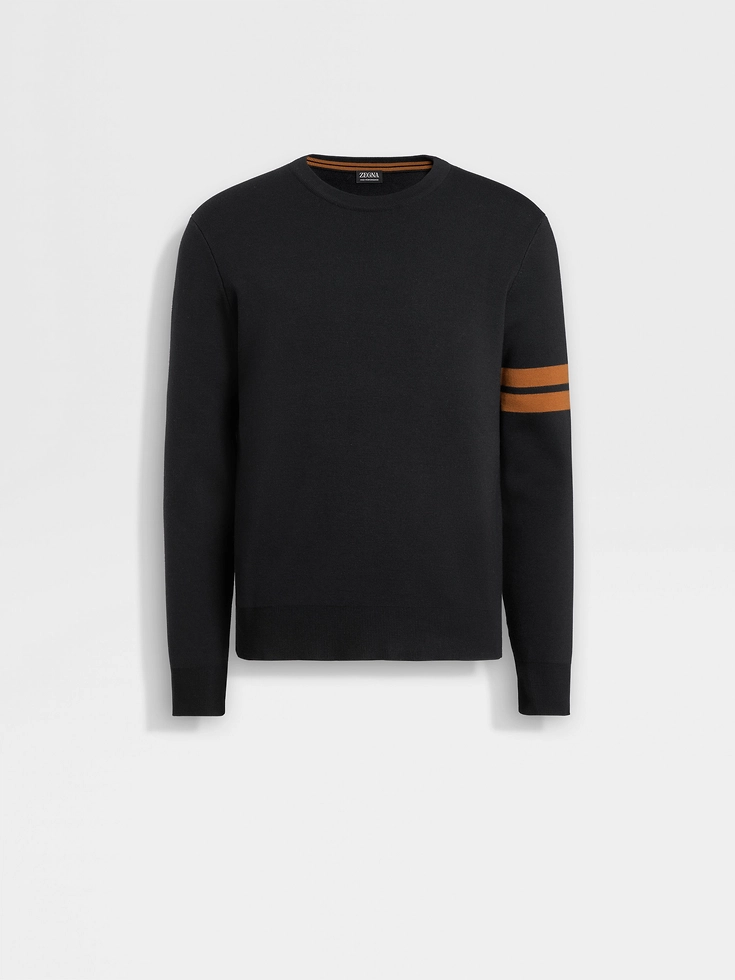 Maglia girocollo in lana ad alte prestazioni™ nera