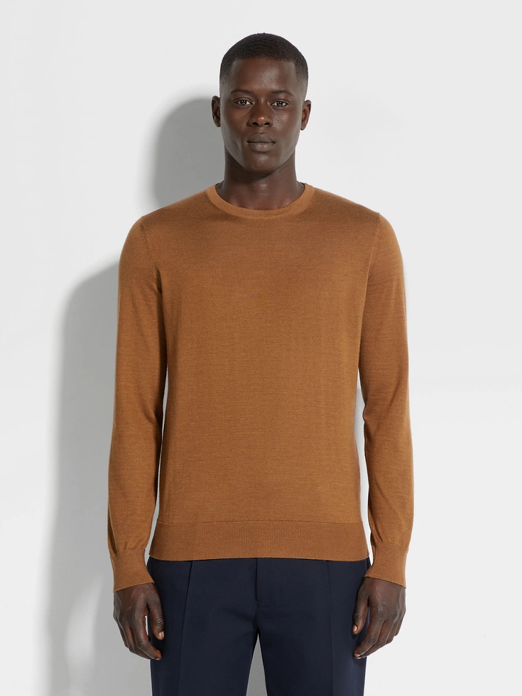 Maglione girocollo Cashseta Dark Foliage Mélange Maglione girocollo Cashseta Dark Foliage Mélange