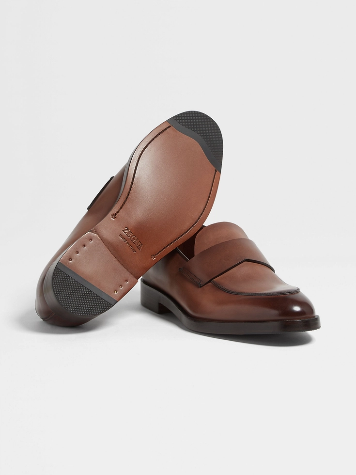 Mocassini Torino in pelle marrone chiaro
