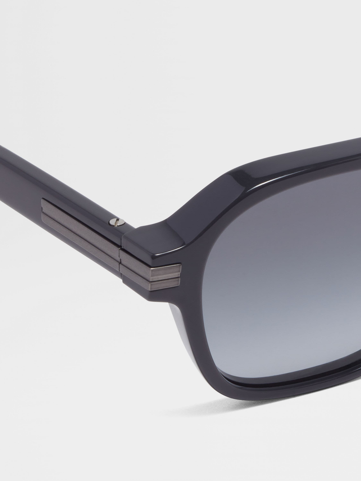 Occhiali da sole Aurora II in acetato grigio asfalto
