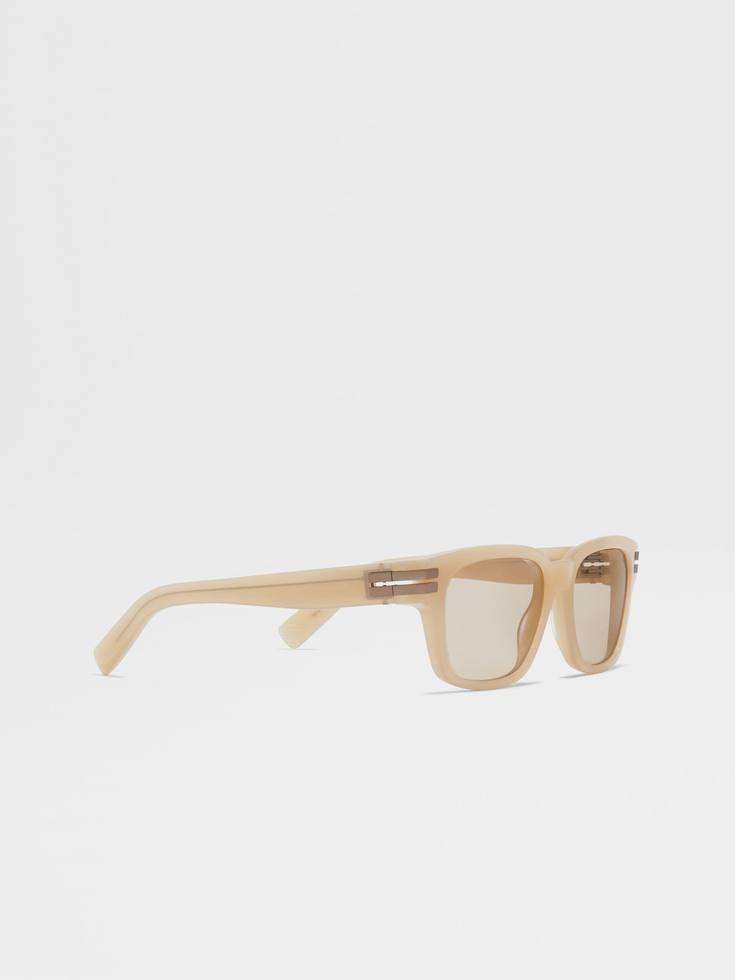 Occhiali da sole in acetato beige Occhiali da sole in acetato beige