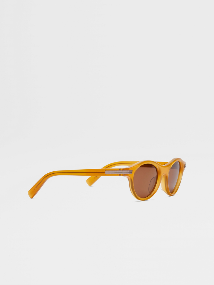 Occhiali da sole in acetato giallo scuro Occhiali da sole in acetato giallo scuro