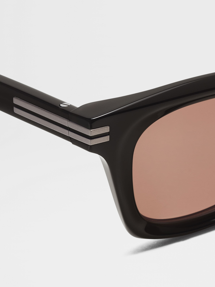 Occhiali da sole in acetato nero