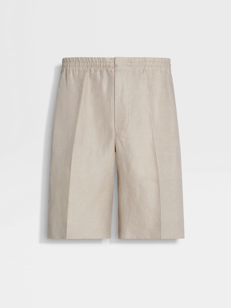 Pantaloncini Oasi Lino Beige Chiaro
