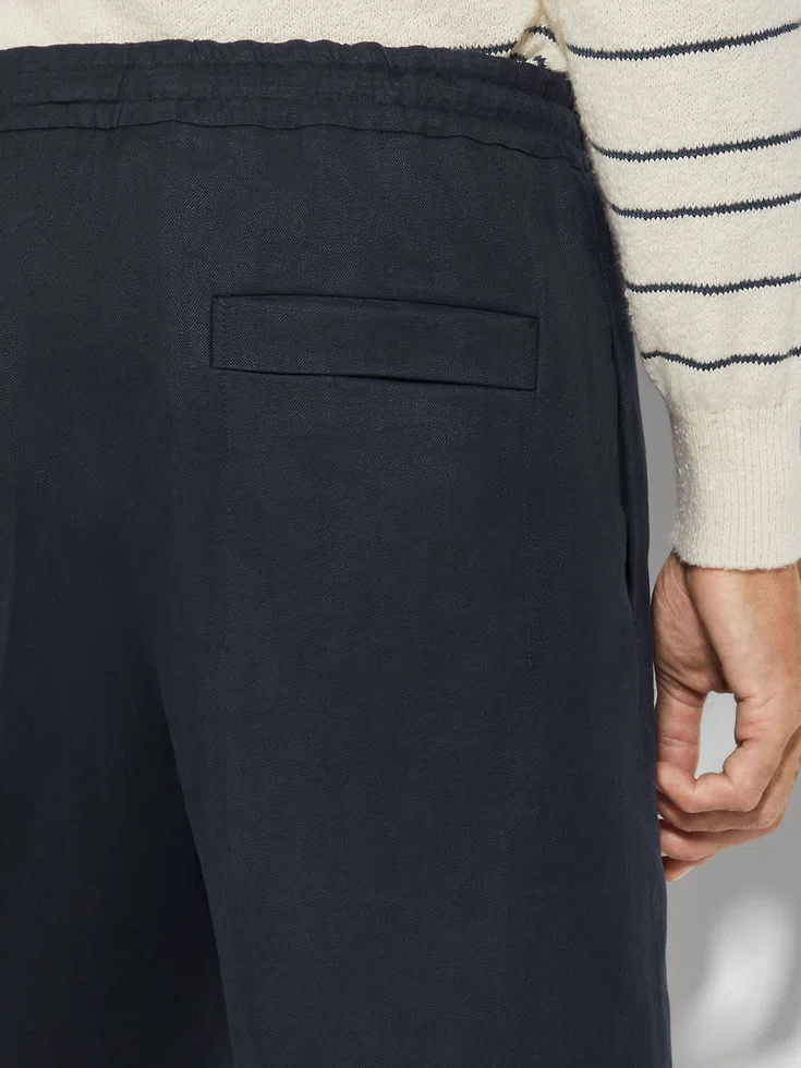 Pantaloncini Oasi Lino blu navy Pantaloncini Oasi Lino blu navy