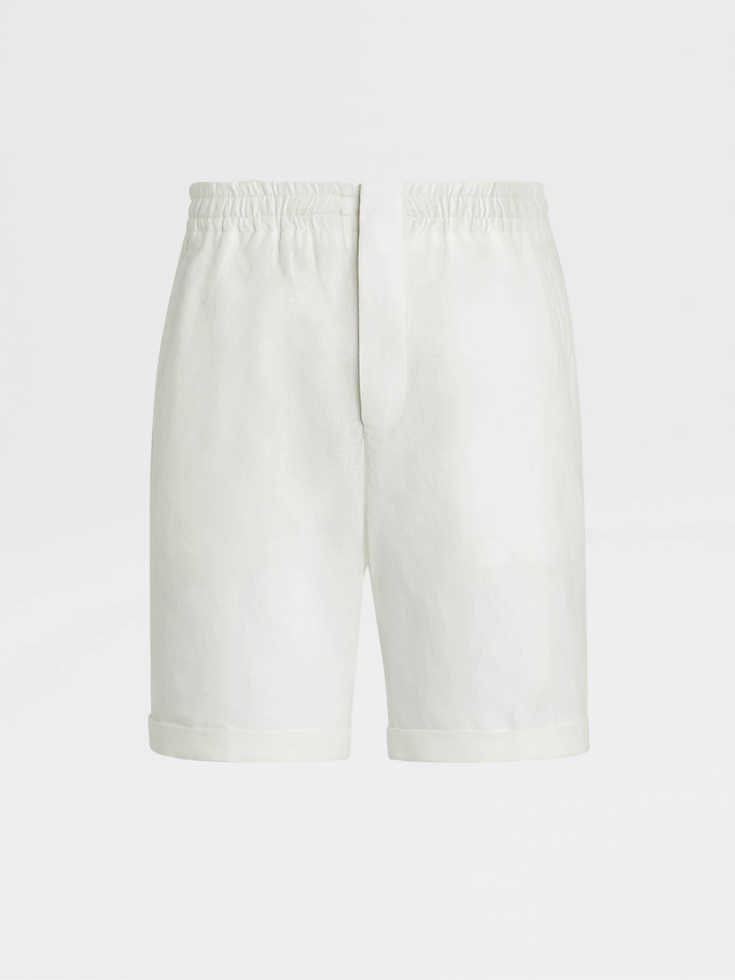 Pantaloncini di lino bianco