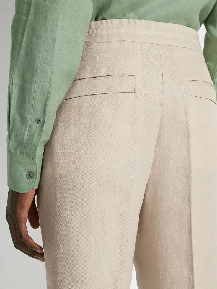 Pantaloni Oasi Lino Beige Chiaro