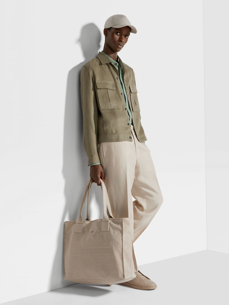 Pantaloni Oasi Lino Beige Chiaro Pantaloni Oasi Lino Beige Chiaro