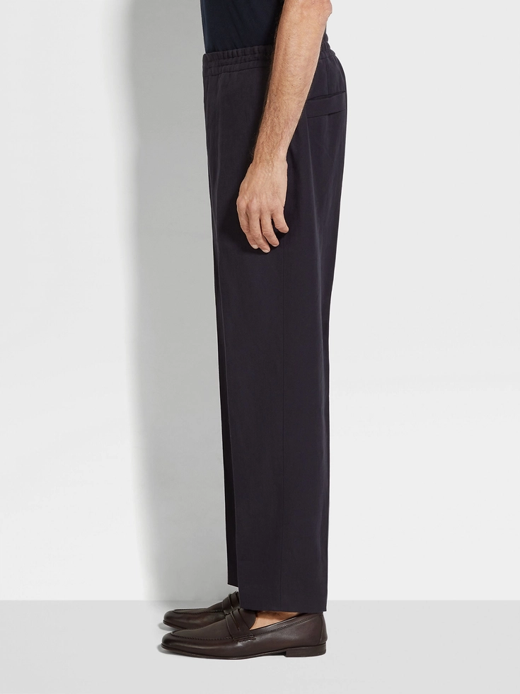 Pantaloni Oasi Lino Blue Flower blu navy Pantaloni Oasi Lino Blue Flower blu navy