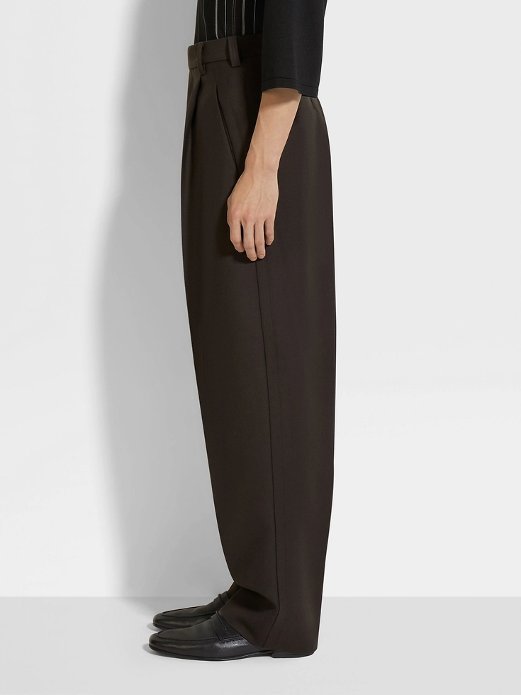 Pantaloni Oasi Lino Marrone Scuro Pantaloni Oasi Lino Marrone Scuro