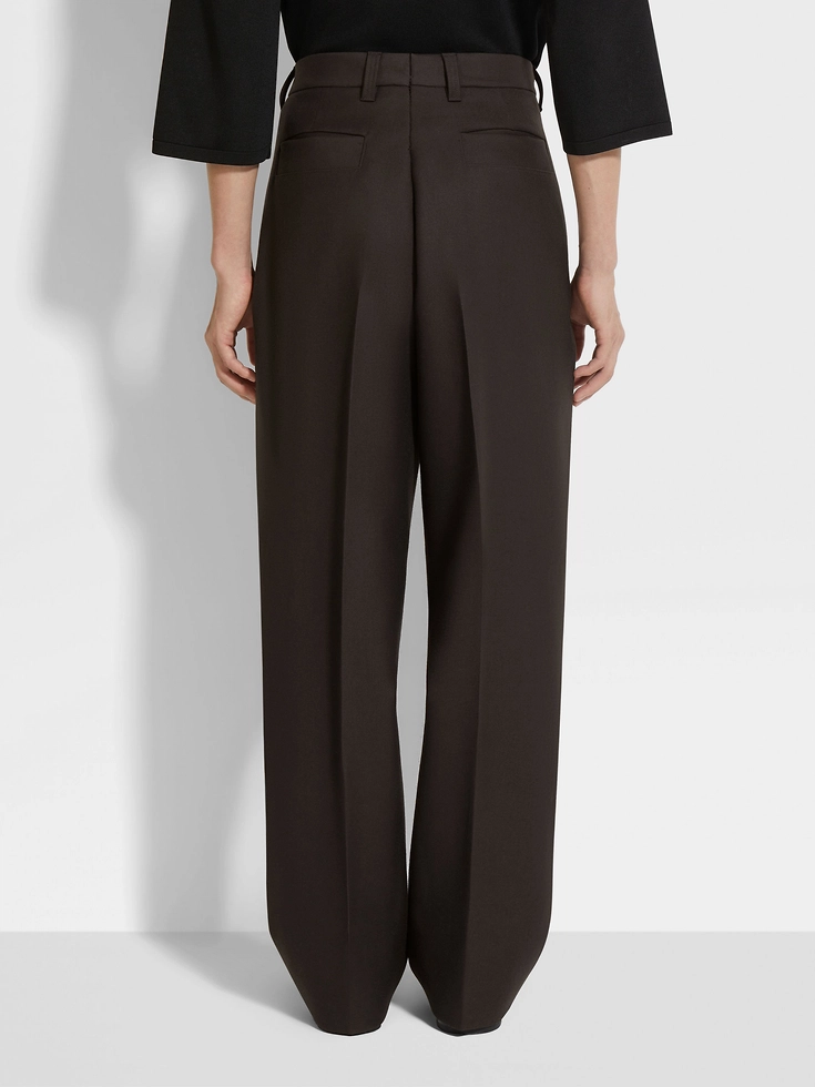 Pantaloni Oasi Lino Marrone Scuro Pantaloni Oasi Lino Marrone Scuro