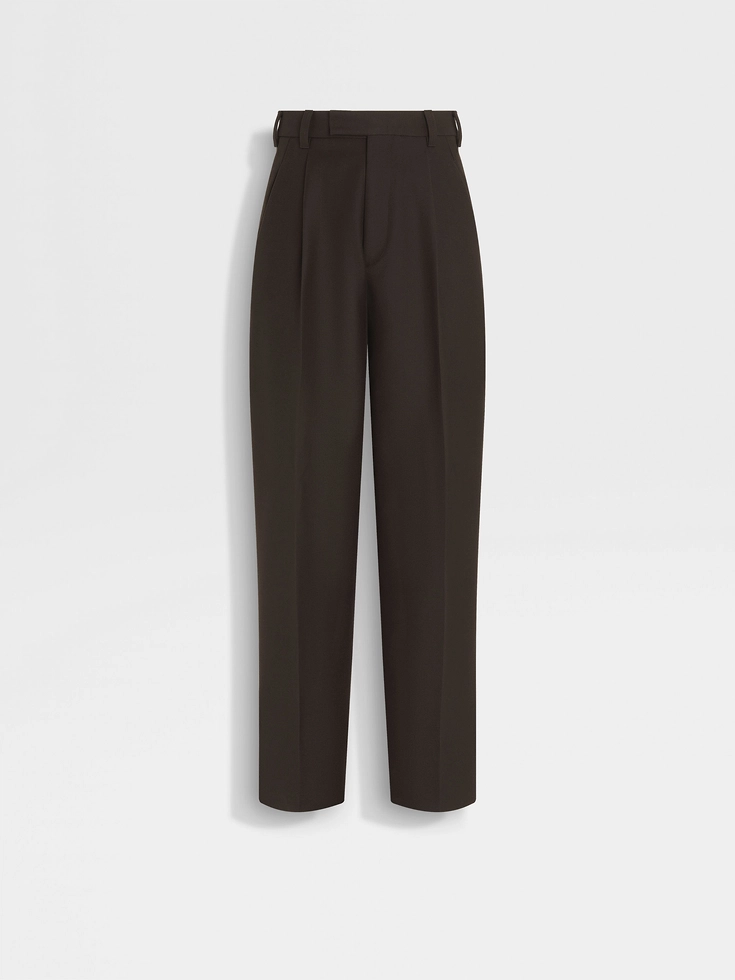 Pantaloni Oasi Lino Marrone Scuro