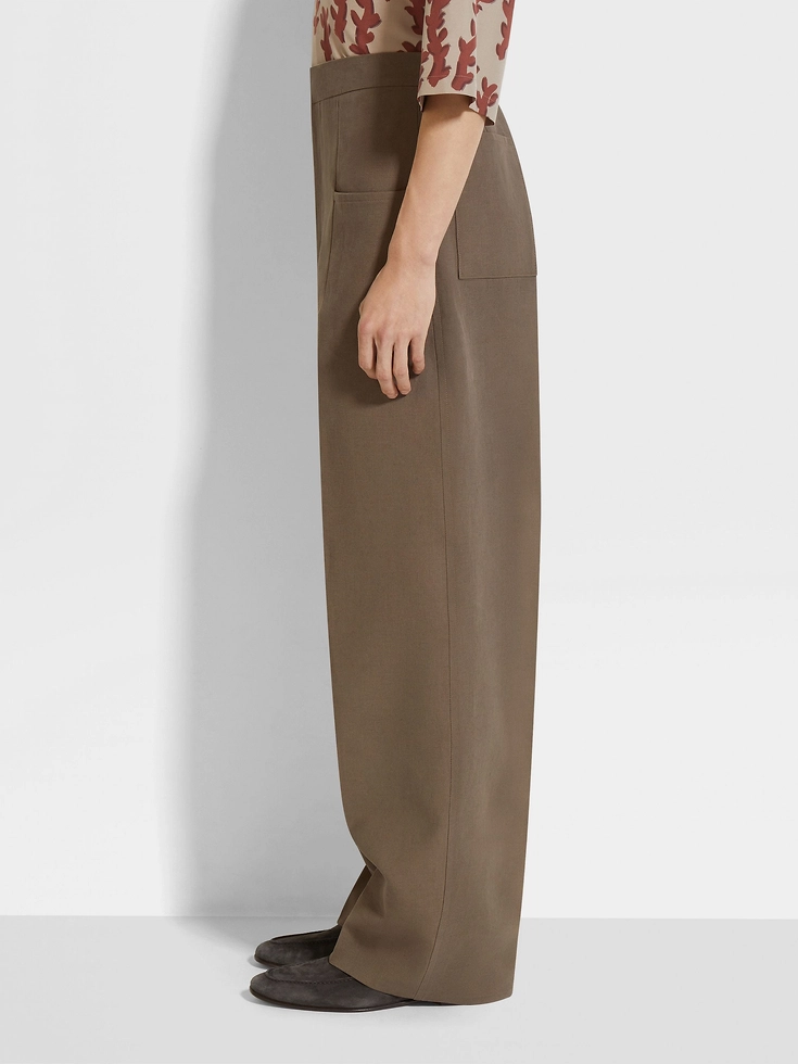 Pantaloni Oasi Lino color talpa scuro Pantaloni Oasi Lino color talpa scuro