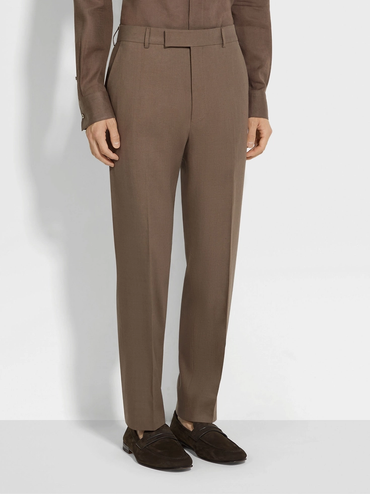 Pantaloni Oasi Lino color talpa scuro Pantaloni Oasi Lino color talpa scuro