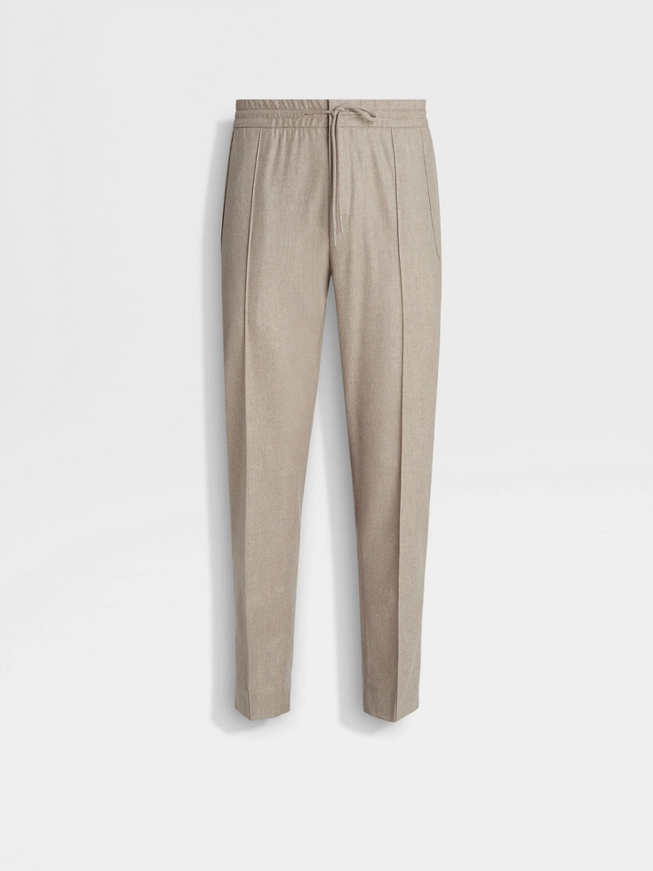 Pantaloni da jogging in lana 15milmil15 color tortora chiaro