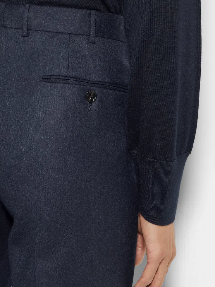 Pantaloni di lana blu scuro