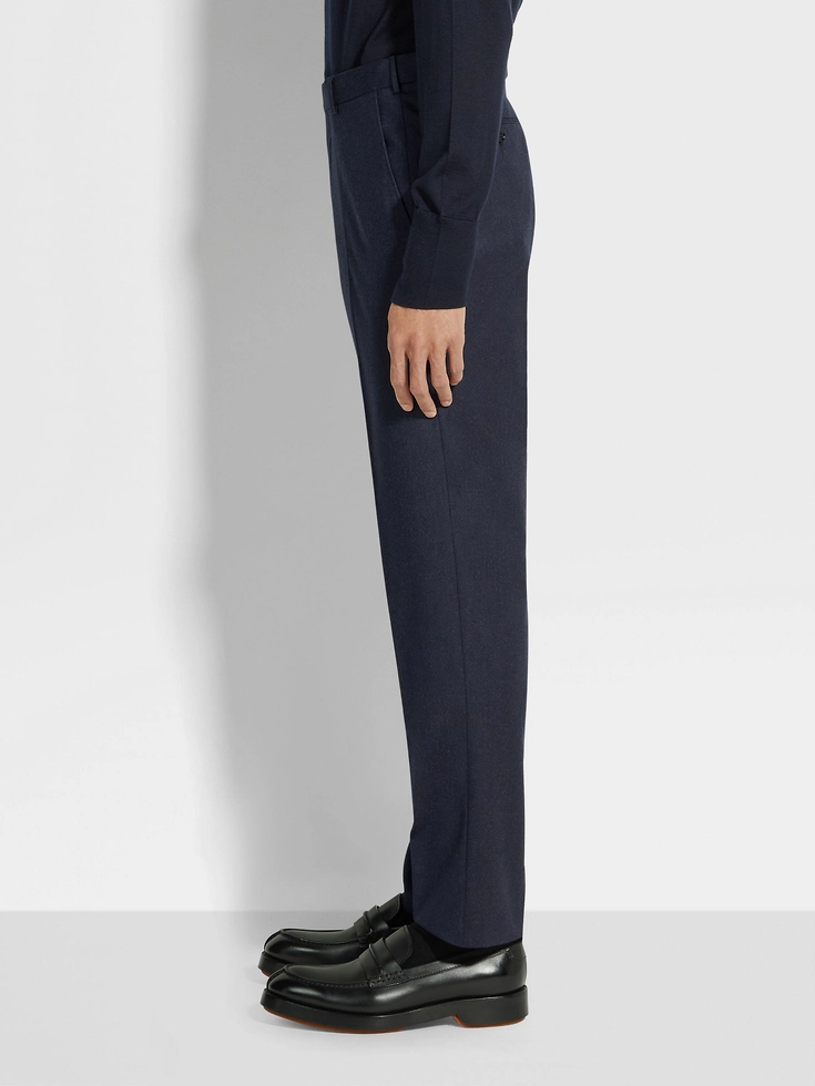 Pantaloni di lana blu scuro Pantaloni di lana blu scuro
