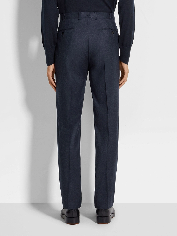 Pantaloni di lana blu scuro Pantaloni di lana blu scuro