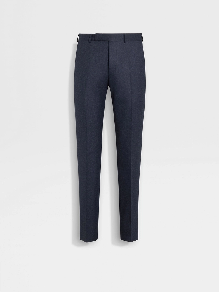 Pantaloni di lana blu scuro