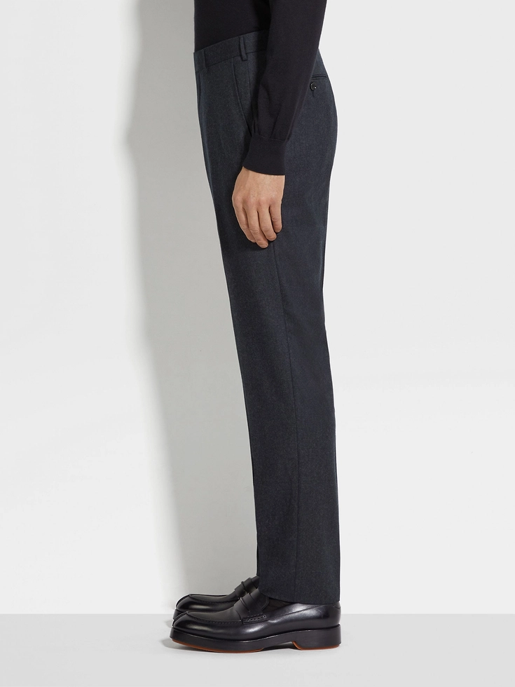 Pantaloni di lana grigio scuro Pantaloni di lana grigio scuro