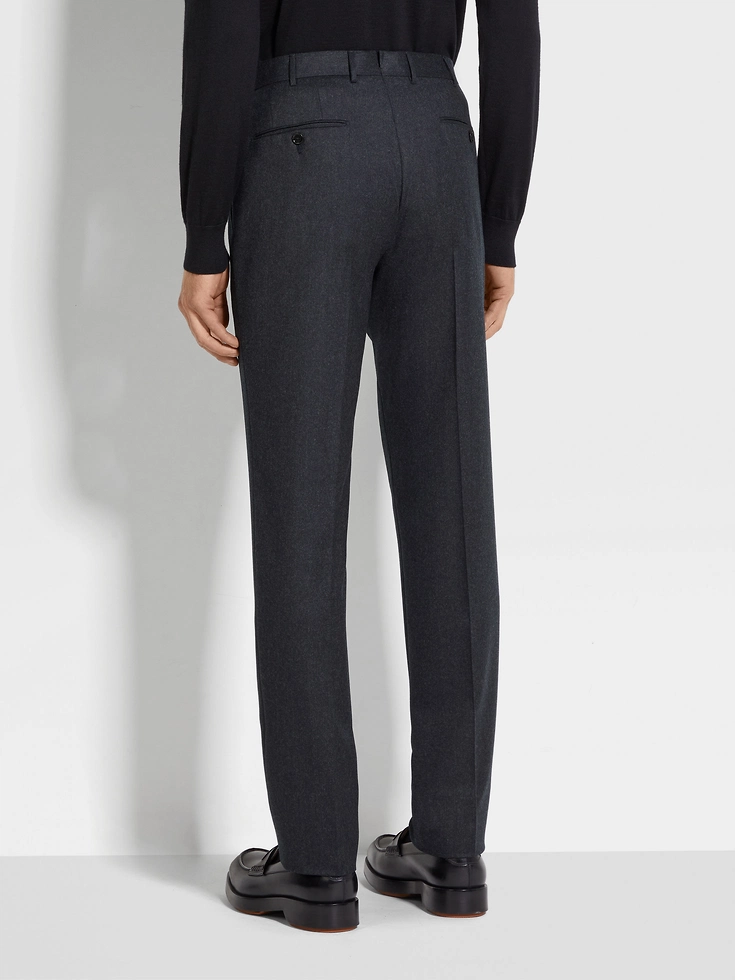 Pantaloni di lana grigio scuro Pantaloni di lana grigio scuro