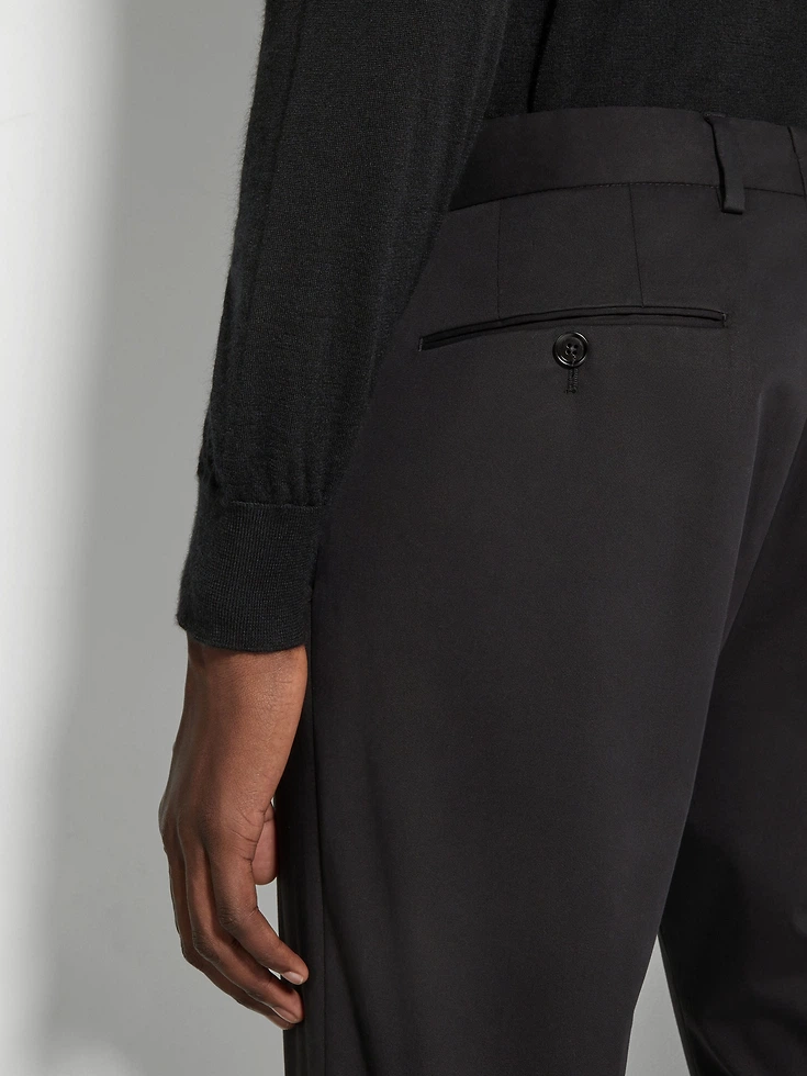 Pantaloni in cotone elasticizzato nero