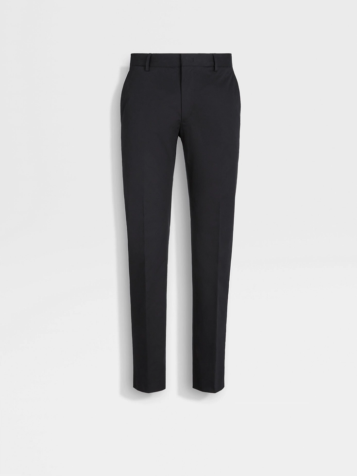 Pantaloni in cotone elasticizzato nero