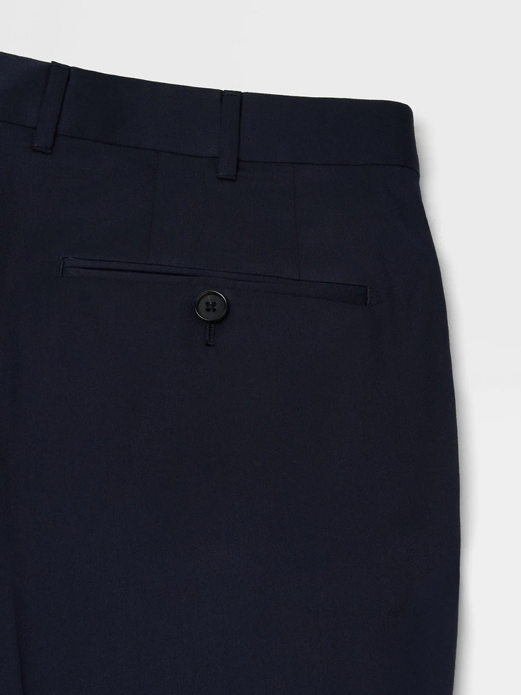 Pantaloni in lana Centoventimila blu navy Pantaloni in lana Centoventimila blu navy