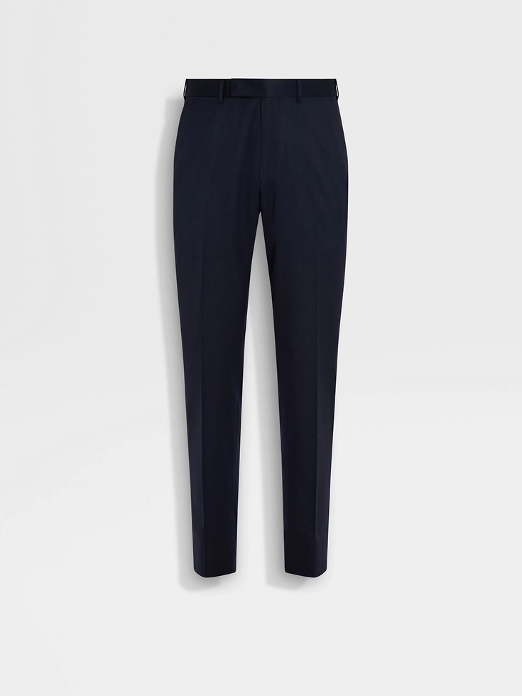 Pantaloni in lana Centoventimila blu navy