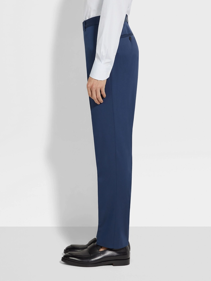 Pantaloni in lana Centoventimila blu petrolio scuro Pantaloni in lana Centoventimila blu petrolio scuro