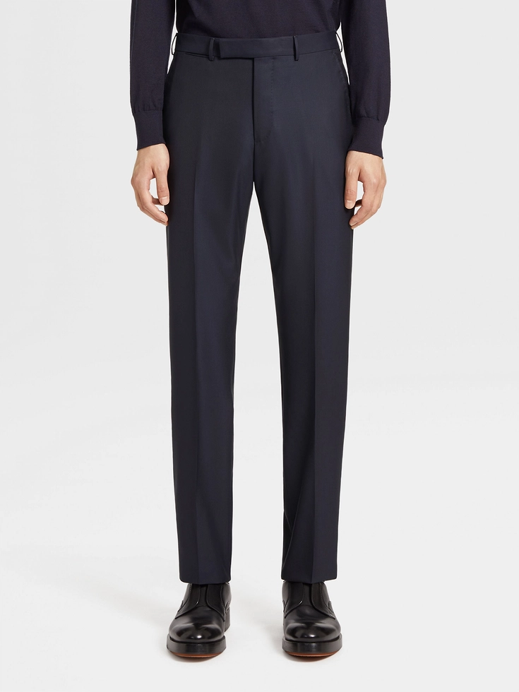 Pantaloni in lana blu navy 15milmil15