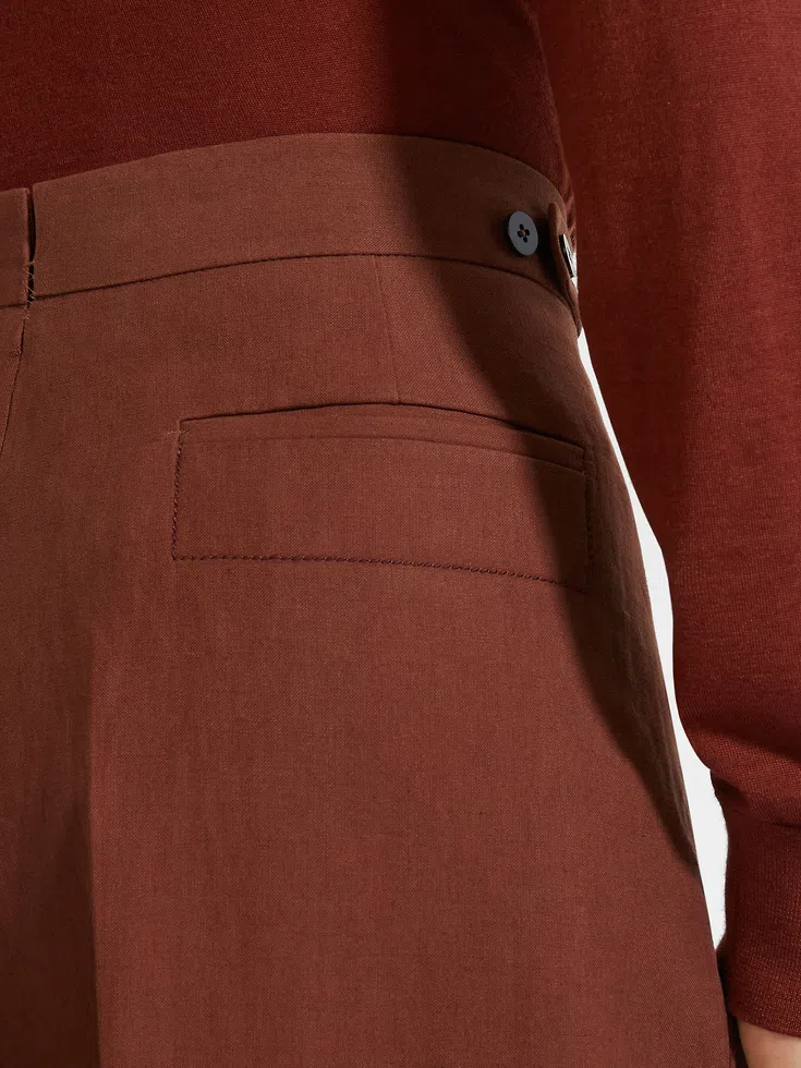 Pantaloni in lino Tobacco Oasi