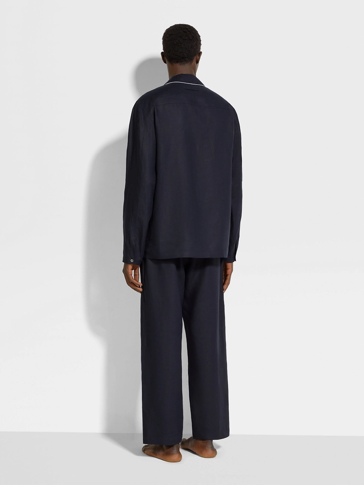 Pigiama Oasi Lino blu navy Pigiama Oasi Lino blu navy