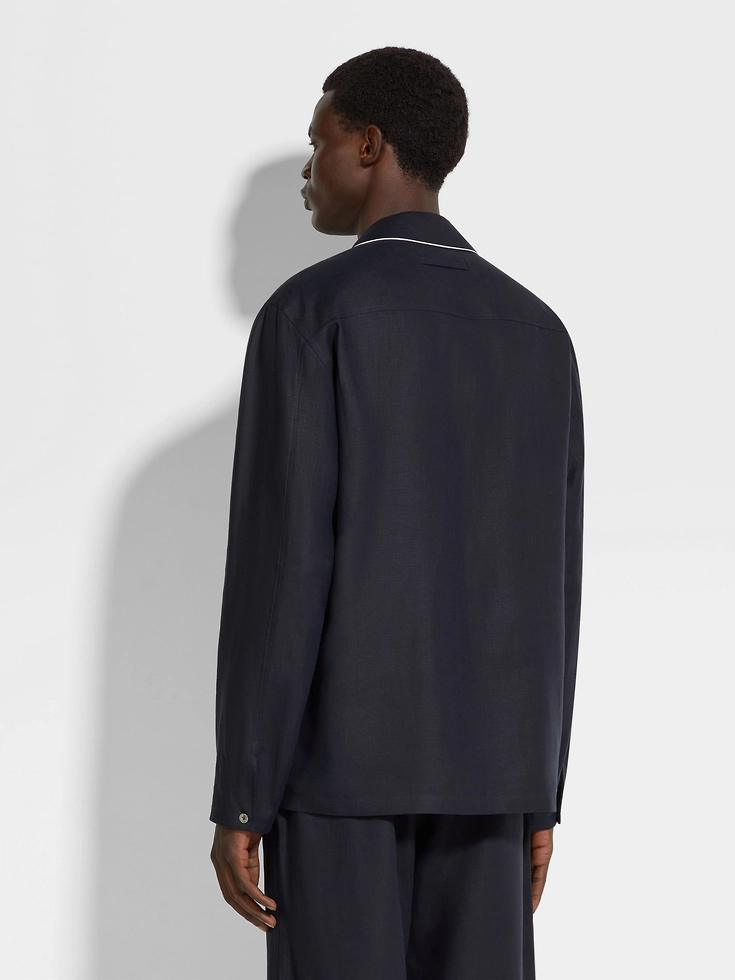 Pigiama Oasi Lino blu navy Pigiama Oasi Lino blu navy