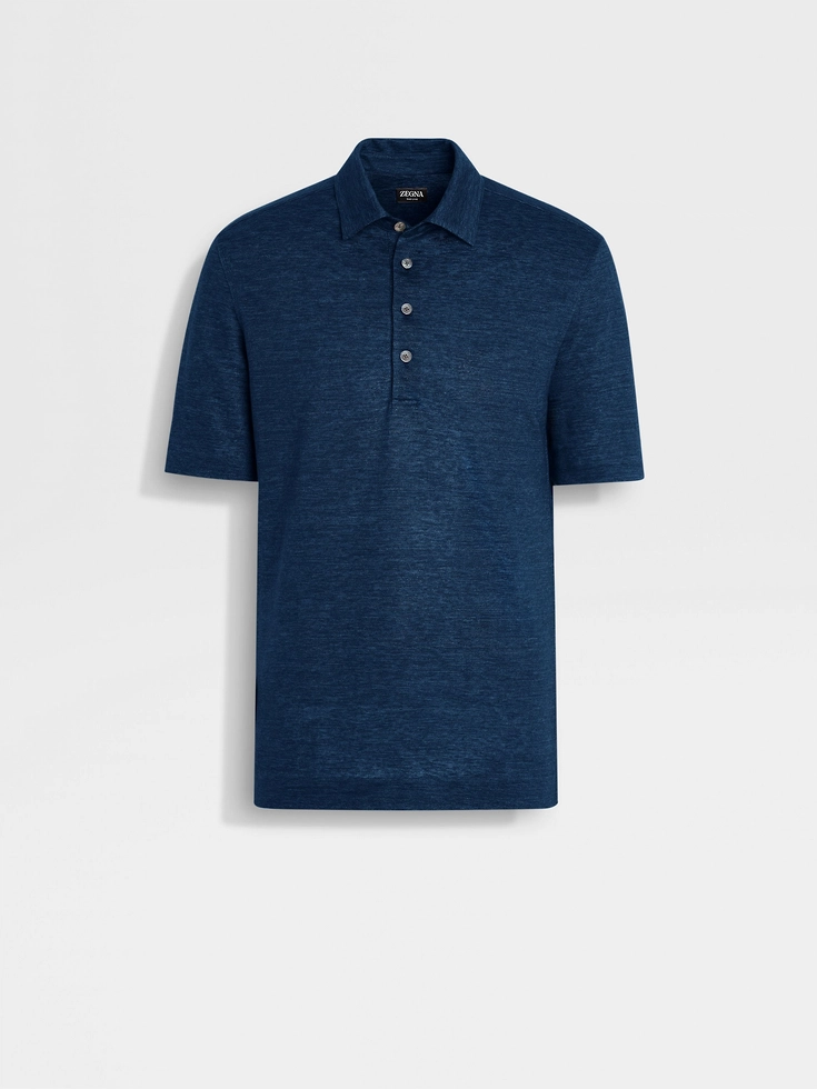 Polo Oasi Lino Blu Navy