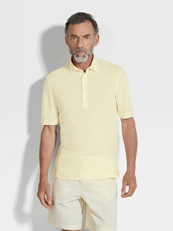 Polo Oasi Lino Giallo Chiaro Polo Oasi Lino Giallo Chiaro