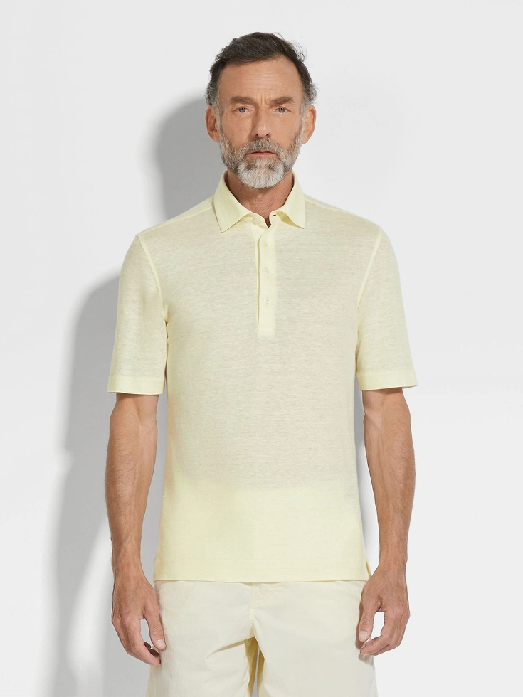 Polo Oasi Lino Giallo Chiaro Polo Oasi Lino Giallo Chiaro