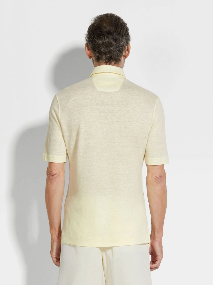 Polo Oasi Lino Giallo Chiaro Polo Oasi Lino Giallo Chiaro