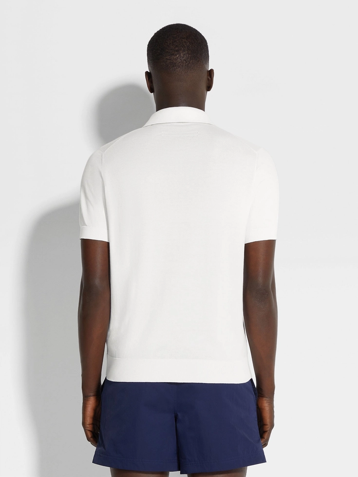 Polo in cotone premium bianco Polo in cotone premium bianco