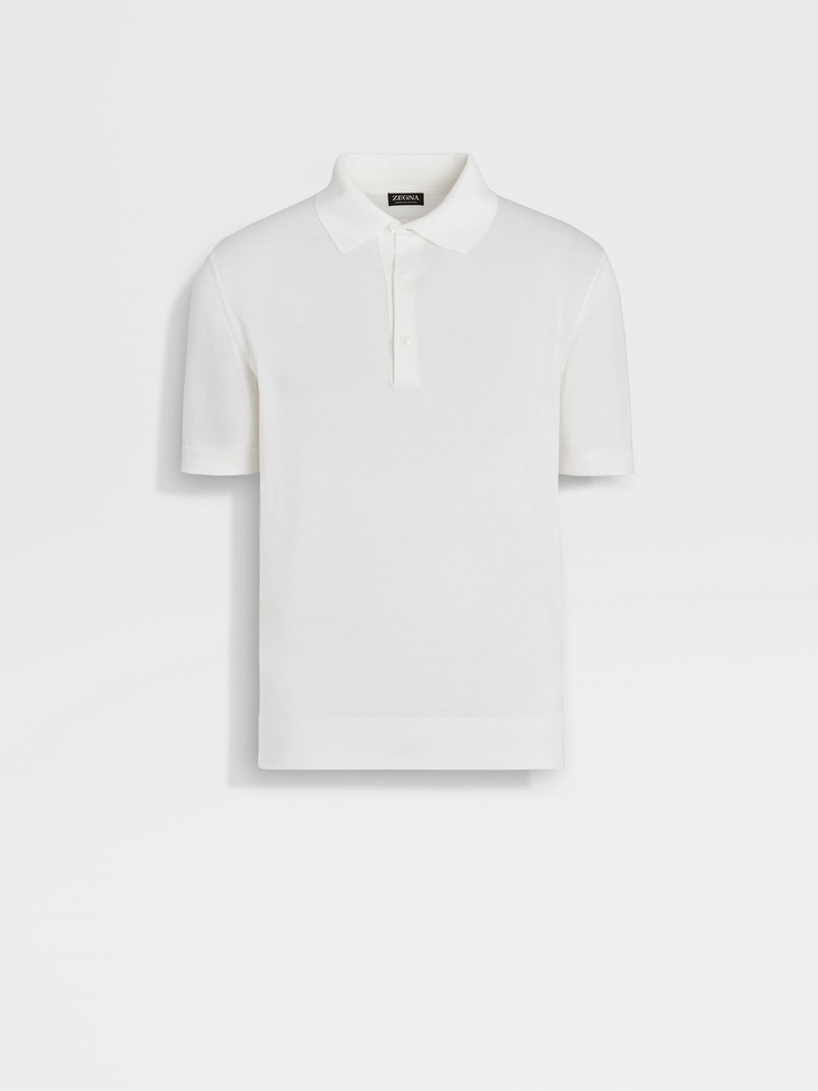 Polo in cotone premium bianco