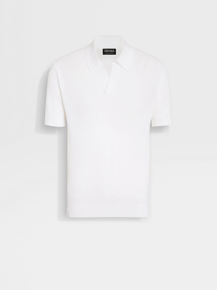 Polo in cotone premium bianco