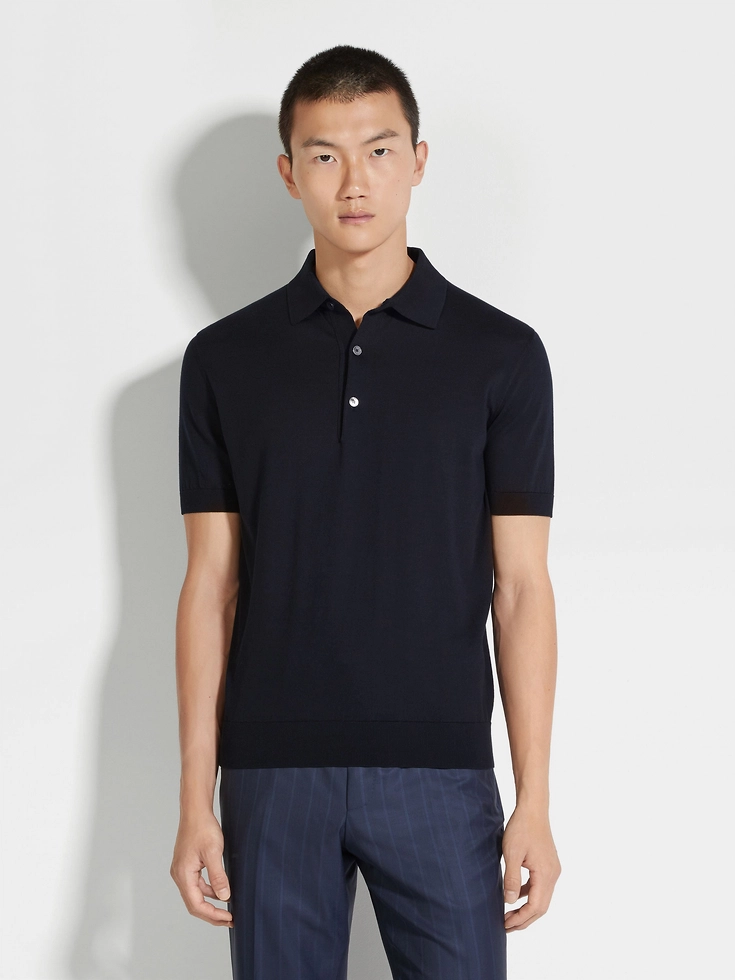 Polo in cotone premium blu navy Polo in cotone premium blu navy