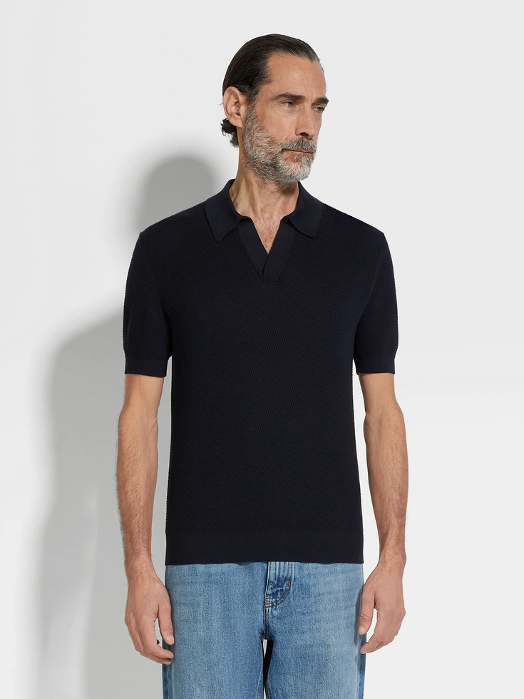 Polo in cotone premium blu navy Polo in cotone premium blu navy
