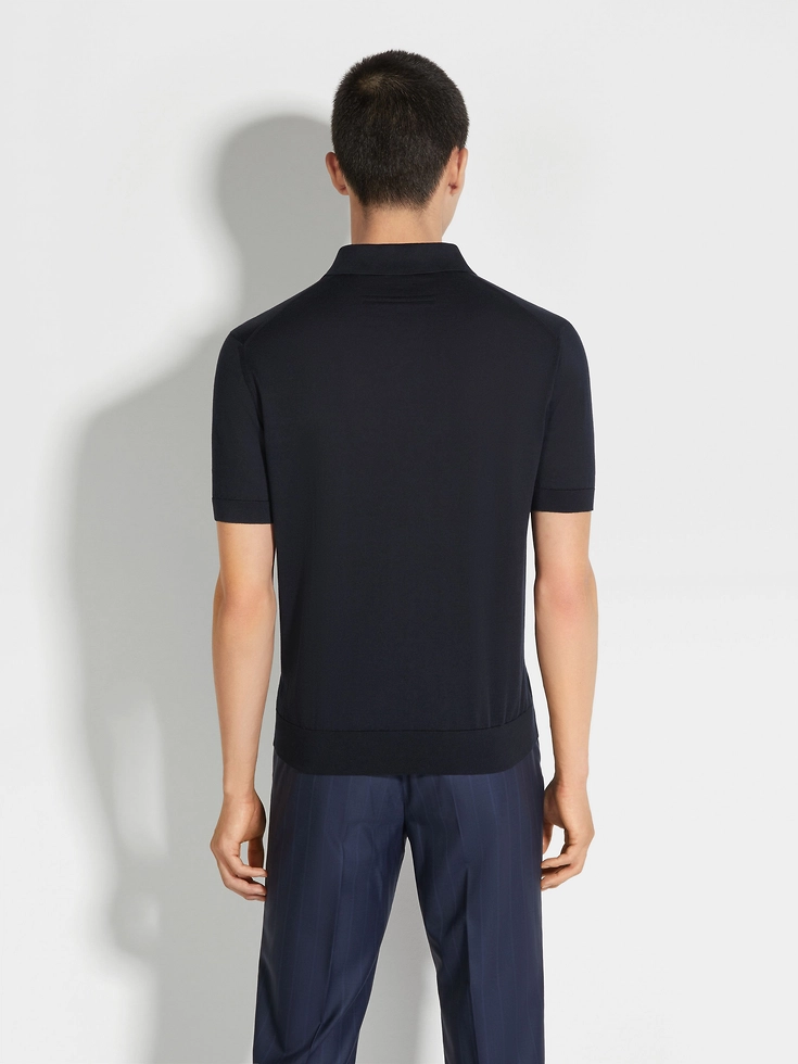 Polo in cotone premium blu navy Polo in cotone premium blu navy