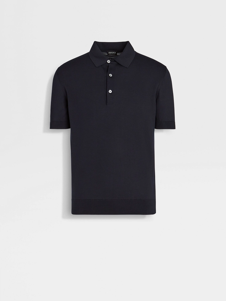 Polo in cotone premium blu navy