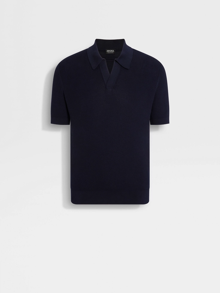Polo in cotone premium blu navy