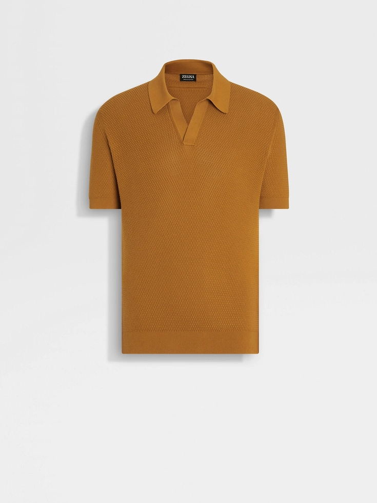 Polo in cotone premium color ocra