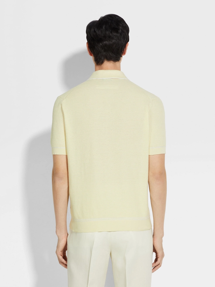 Polo in cotone premium giallo chiaro Polo in cotone premium giallo chiaro
