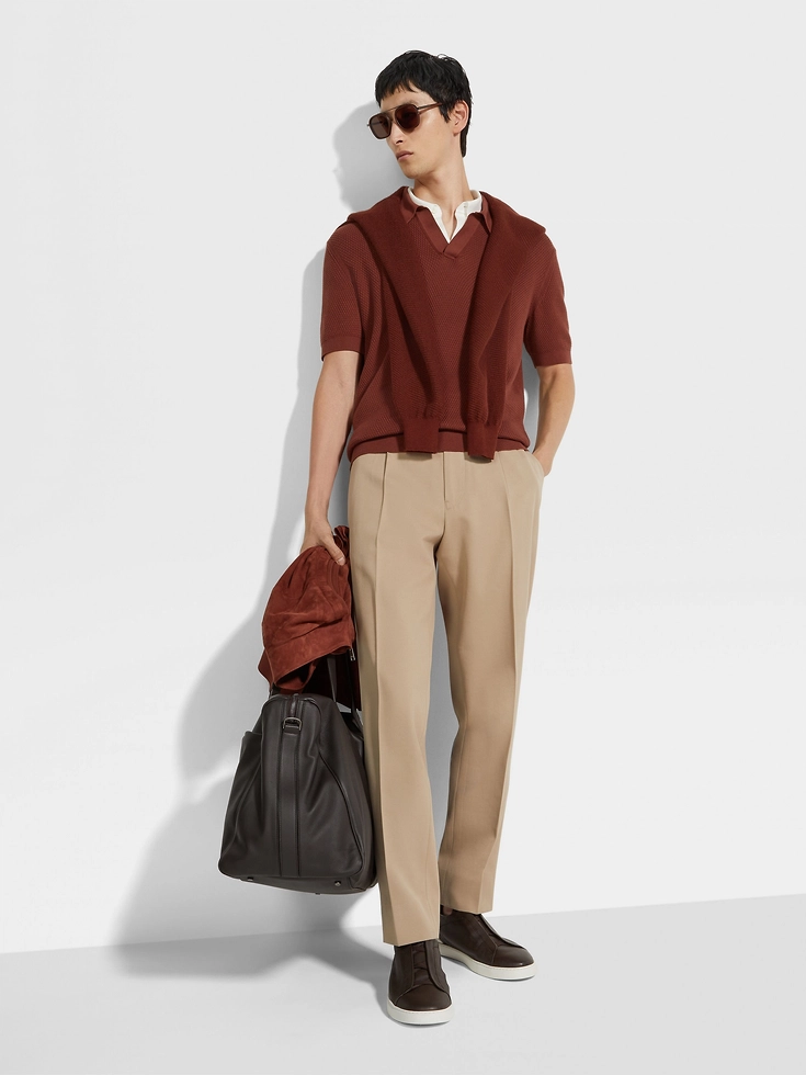 Polo in cotone premium rosso mattone Polo in cotone premium rosso mattone