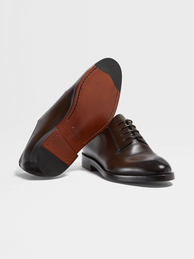Scarpe Derby Torino in pelle marrone